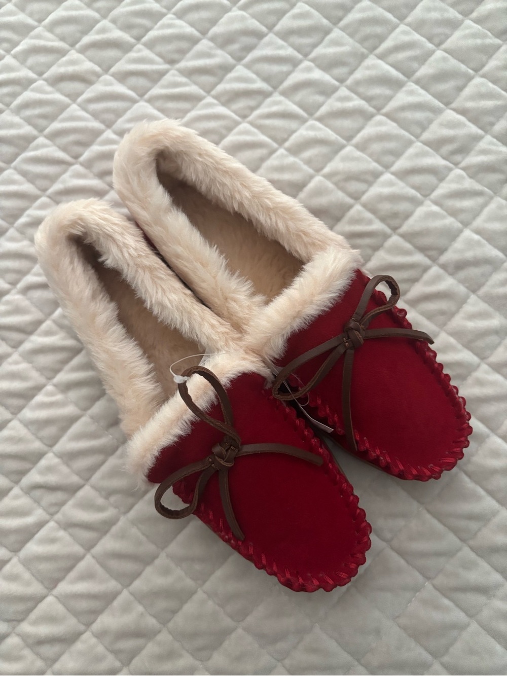Jcrew Moccasin Faux Fur Lined Women’s Slipper, Size 10, New with Tags